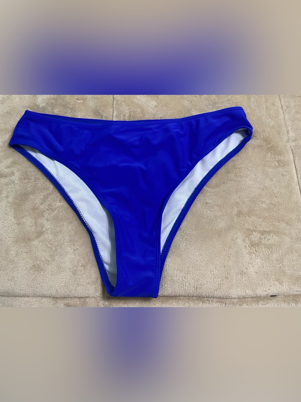 Blue High-Cut Bikini Bottom